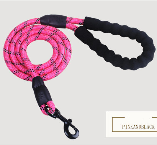 PetVibe™ reflective rope dog leash with padded comfort handle, durable design, and secure clasp for safe walks.