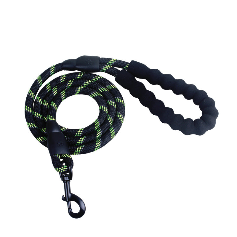 PetVibe™ reflective rope dog leash with padded comfort handle, durable design, ideal for nighttime walks and secure control.