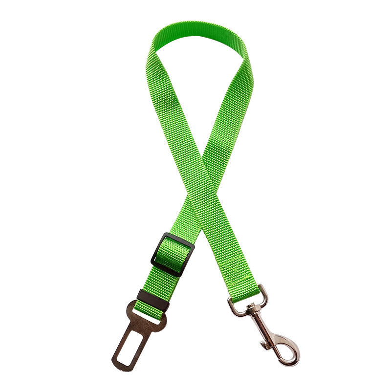 Adjustable PetVibe™ universal safety seat belt for secure pet car travel, featuring a durable leash and easy attachment.