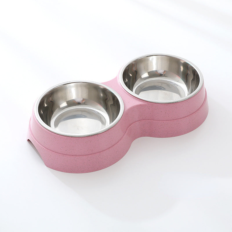 PetVibe™ double stainless steel feeding station with hygienic non-slip bowls for pets, featuring a sturdy, easy-to-clean design.