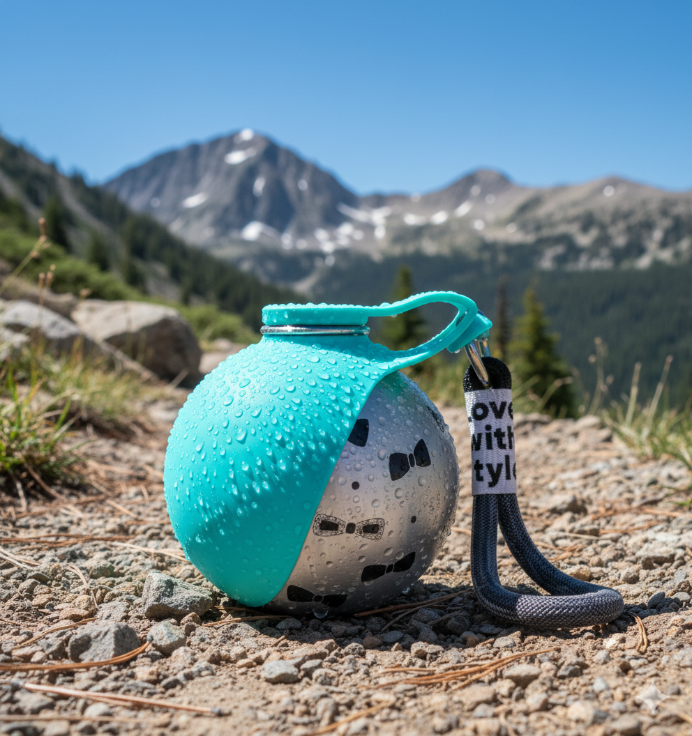 PetVibe™ Insulated Stainless Steel Travel Dog Water Bottle & Bowl