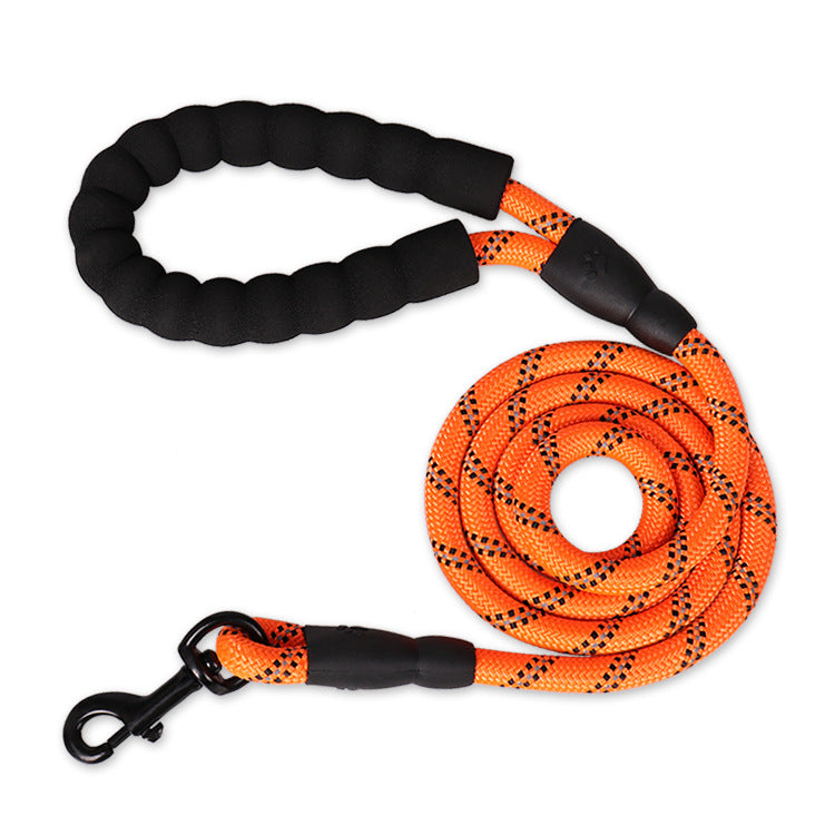 PetVibe™ reflective rope dog leash with padded comfort handle, featuring high visibility for safe outdoor walks.