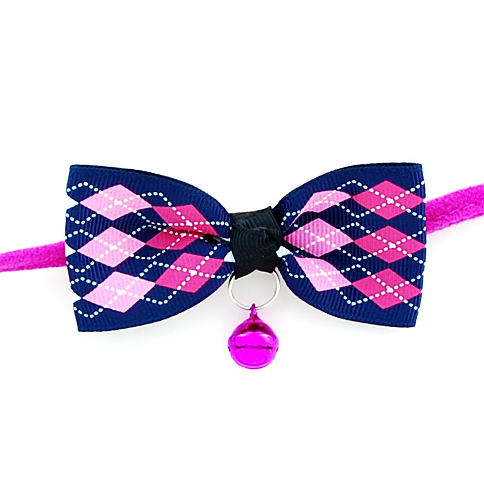 PetVibe™ polka-dot party bow collar on a dog, featuring a colorful, elegant pet accessory with charming polka-dot patterns.