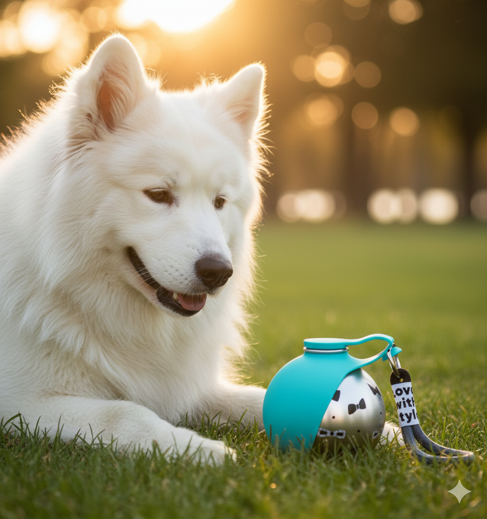 PetVibe™ Insulated Stainless Steel Travel Dog Water Bottle & Bowl