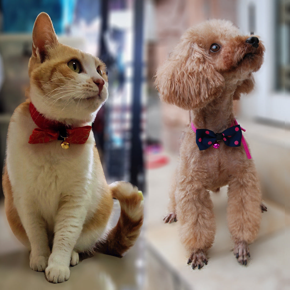 PetVibe™ polka-dot party bow collar for pets featuring a charming, elegant design with a playful polka-dot pattern.
