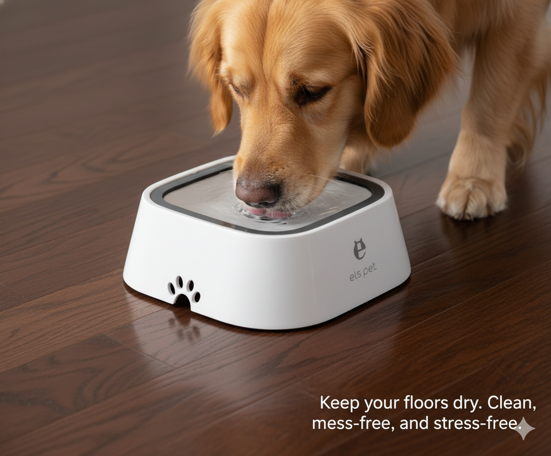 PetVibe™ Anti-Spill Floating Dog Bowl: Splash-Free Water Feeder