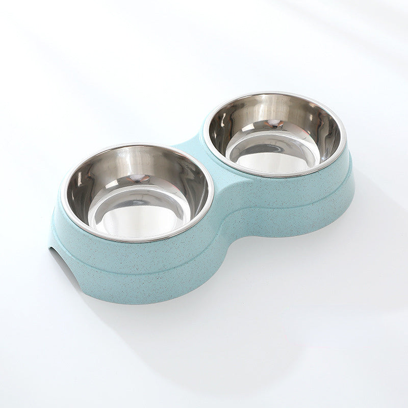 PetVibe™ double stainless steel feeding station with hygienic, non-slip bowls for pets, featuring durable, easy-to-clean design.