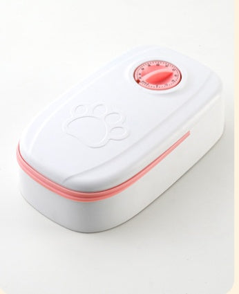 PetVibe™ Smart Automatic Pet Feeder with hygienic stainless steel bowl, showcasing its sleek design and digital control panel.