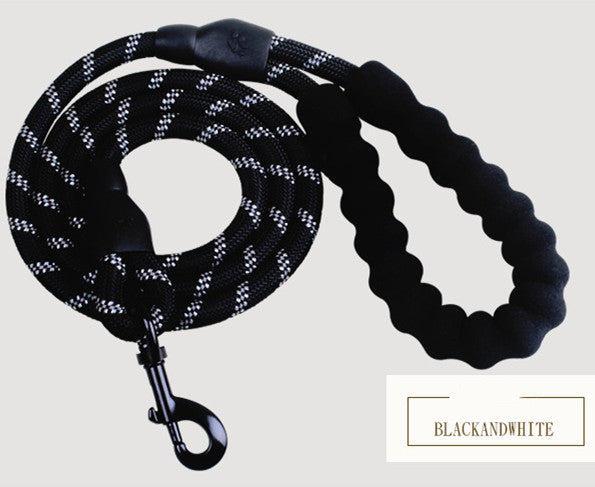 PetVibe™ reflective rope dog leash with padded comfort handle, showcasing durable material and reflective stitching for nighttime walks.