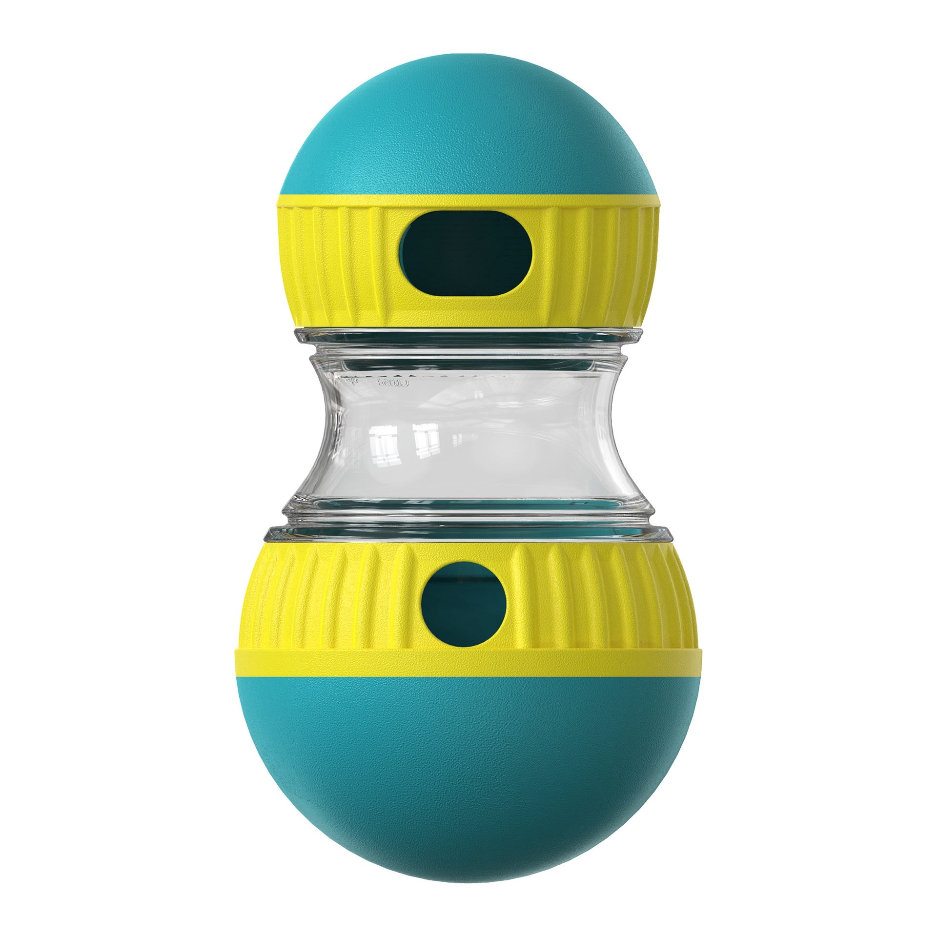 PetVibe™ Smart Tumbler Food Dispenser for pets, featuring an interactive puzzle and slow feeder design with colorful plastic components.